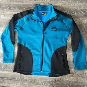 Blue and Black Montana Zip-Up Jacket